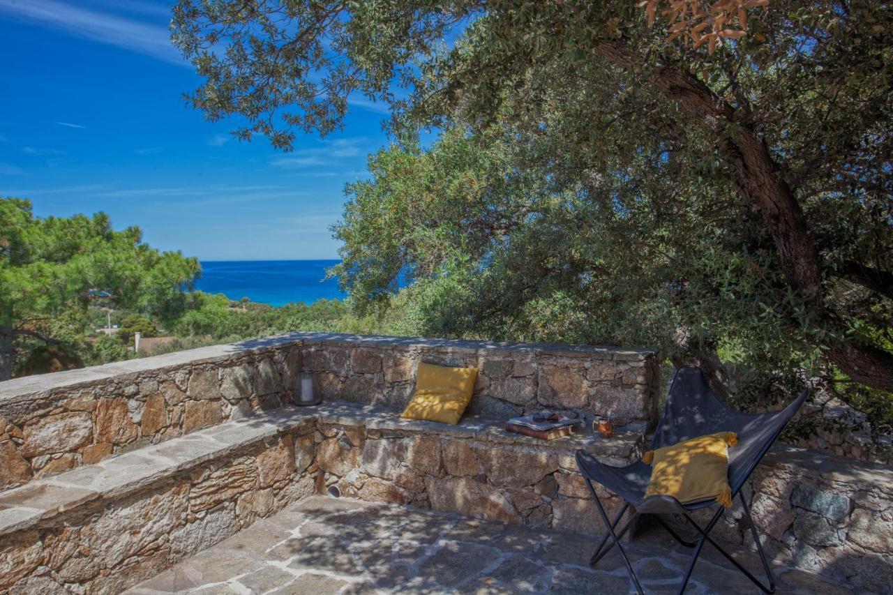Villa bodri, maison en pierre avec vue mer et piscine chauffée LʼÎle-Rousse Exterior foto